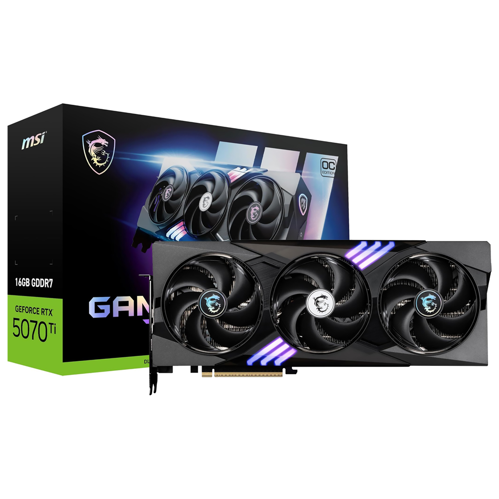 Placa de Vídeo MSI Gaming Trio OC 16GB GeForce RTX5070TI GDDR7 - 912-V531-272