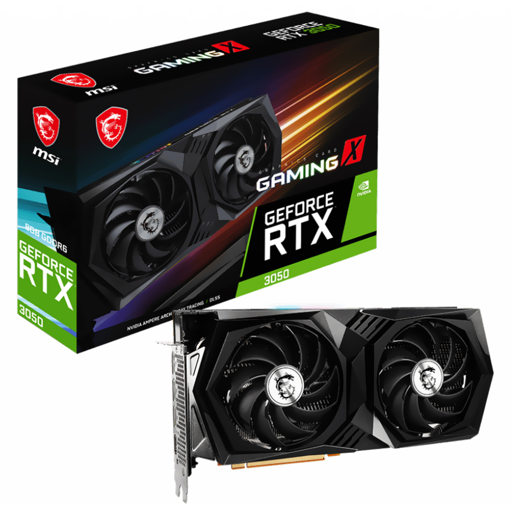 Placa de Vídeo MSI Gaming X 8GB GeForce RTX3050 GDDR6 / RGB - 912-V397-423