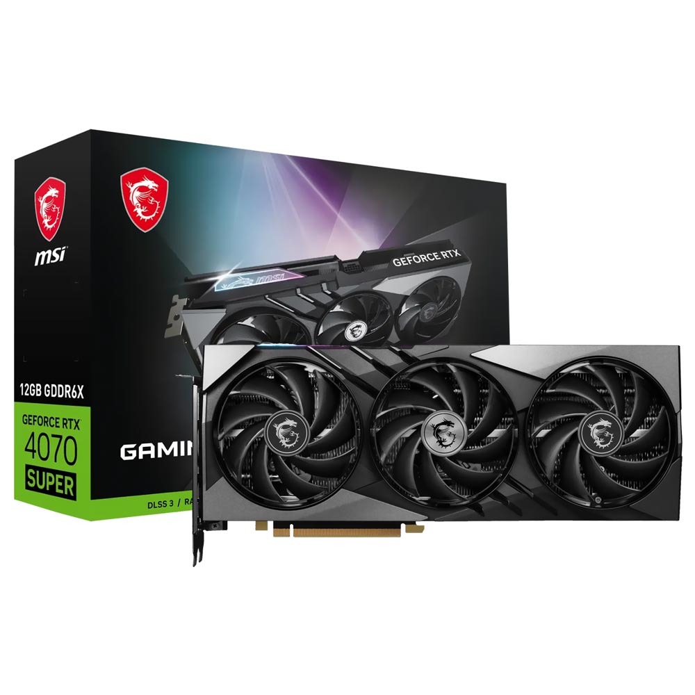 Placa de Vídeo MSI Gaming X Slim 12GB GeForce RTX4070 SUPER GDDR6X - 912-V513-631