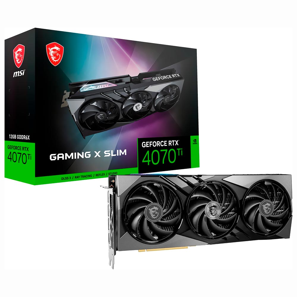 Placa de Vídeo MSI Gaming X Slim 12GB GeForce RTX4070TI GDDR6X - 912-V513-276