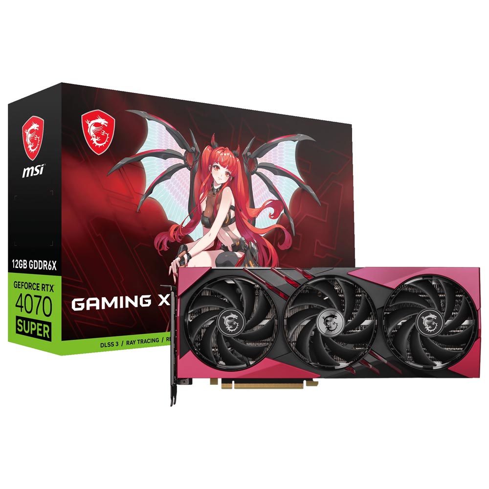 Placa de Vídeo MSI Gaming X Slim MLG 12GB GeForce RTX4070 SUPER GDDR6X - 912-V513-667