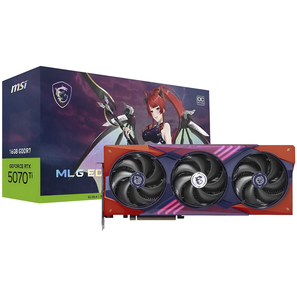 Placa de Vídeo MSI MLG Edition OC 16GB GeForce RTX5070TI GDDR7 - 912-V531-602