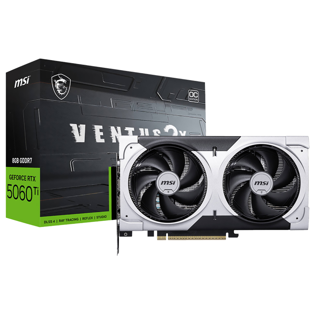 Placa de Vídeo MSI Ventus 2X OC Plus 8GB RTX5060TI GDDR7 - 912-V536-024