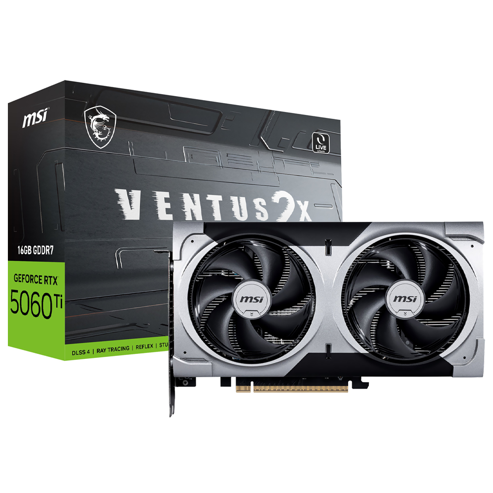 Placa de Vídeo MSI Ventus 2X Plus 16GB GeForce RTX5060TI GDDR7 - 912-V535-048