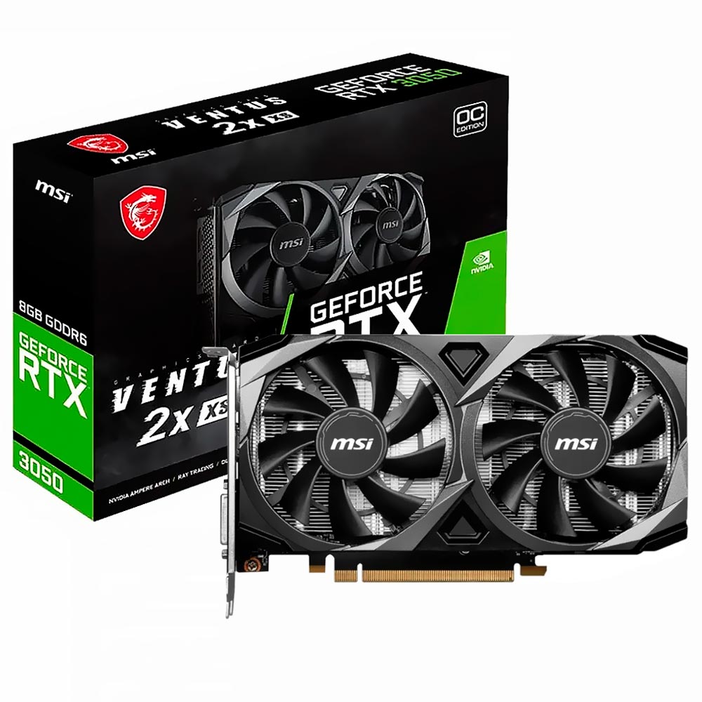 Placa de Vídeo MSI Ventus 2X XS OC 8GB GeForce RTX3050 GDDR6 - 912-V809-4266