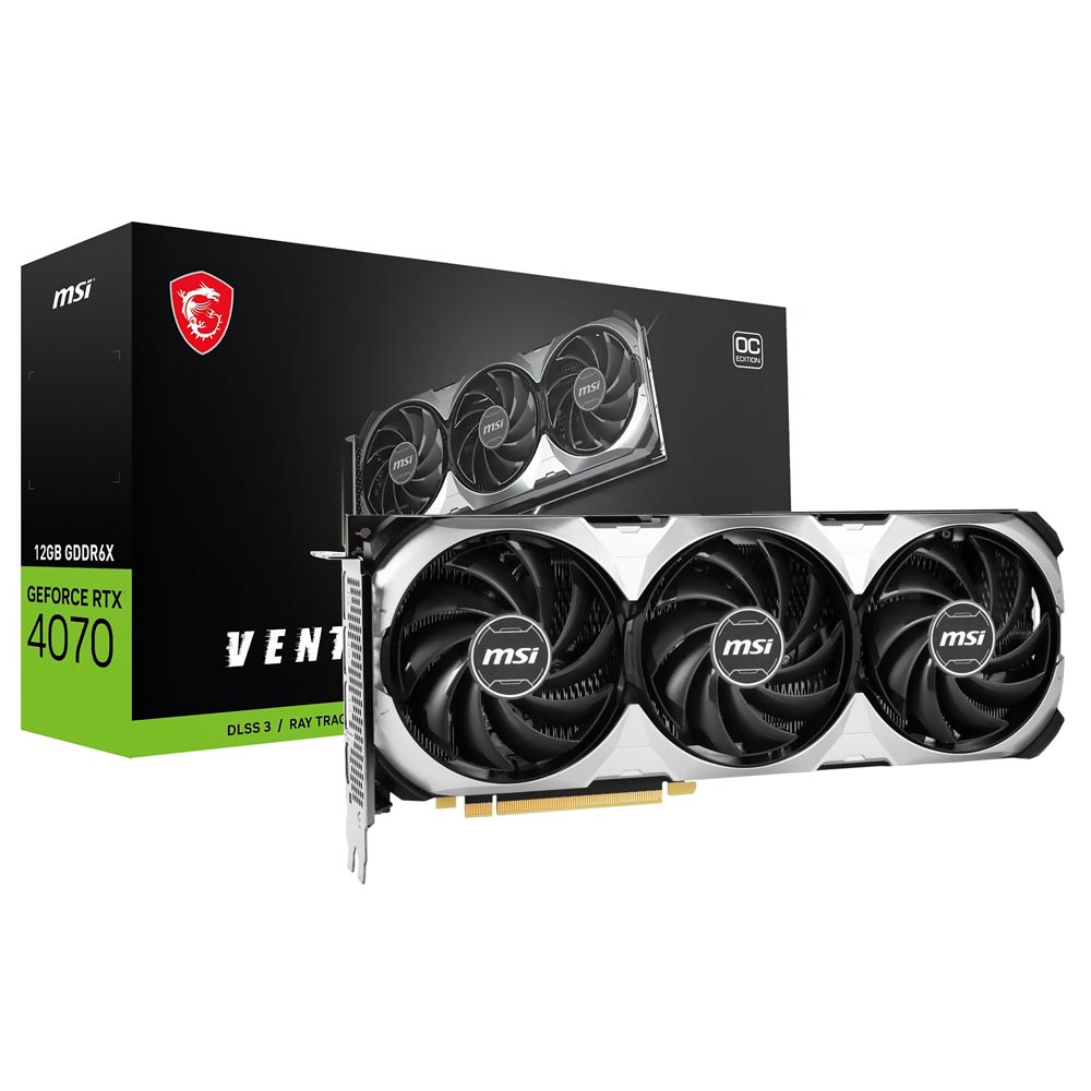 Placa de Vídeo MSI Ventus 3X OC 12GB GeForce RTX4070 GDDR6X - 912-V513-219