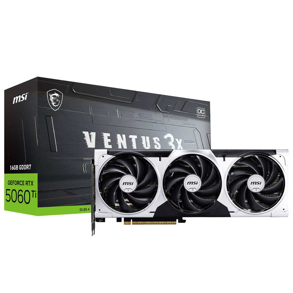 Placa de Vídeo MSI Ventus 3X OC 16GB GeForce RTX5060TI GDDR7 - 912-V812-078
