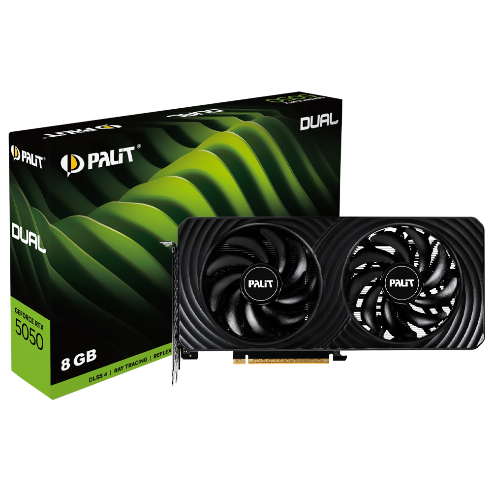 Placa de Vídeo Palit Dual 8GB GeForce RTX5050 GDDR6 - NE65050019P1-GB2070D