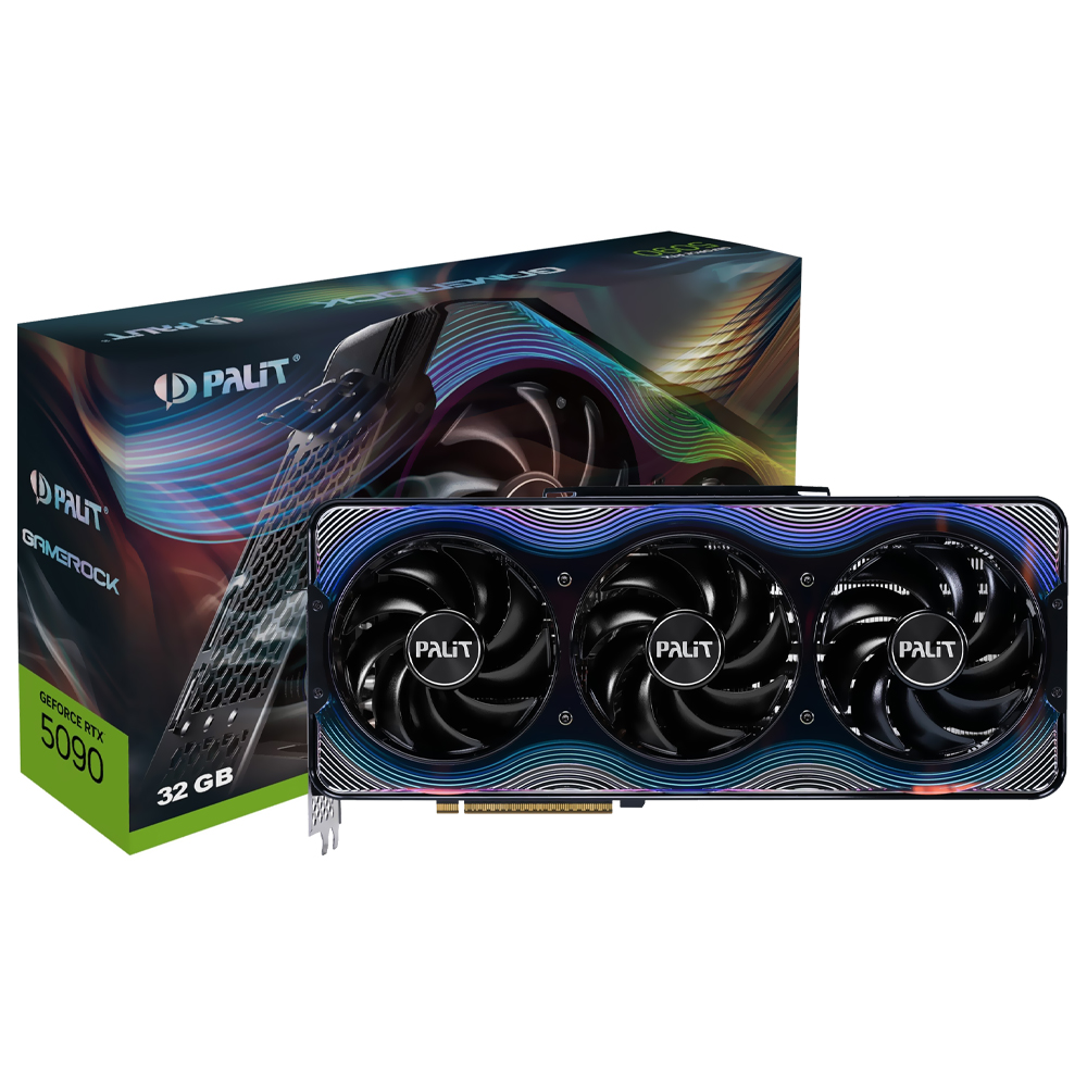 Placa de Vídeo Palit GameRock 32GB GeForce RTX5090 GDDR7 - NE75090019R5-