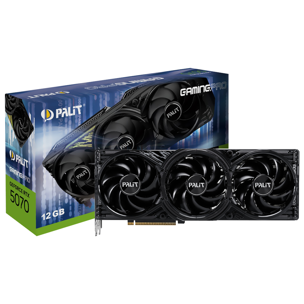 Placa de Vídeo Palit Gaming Pro 12GB GeForce RTX5070 GDDR7 - NE75070019K9-GB2050A