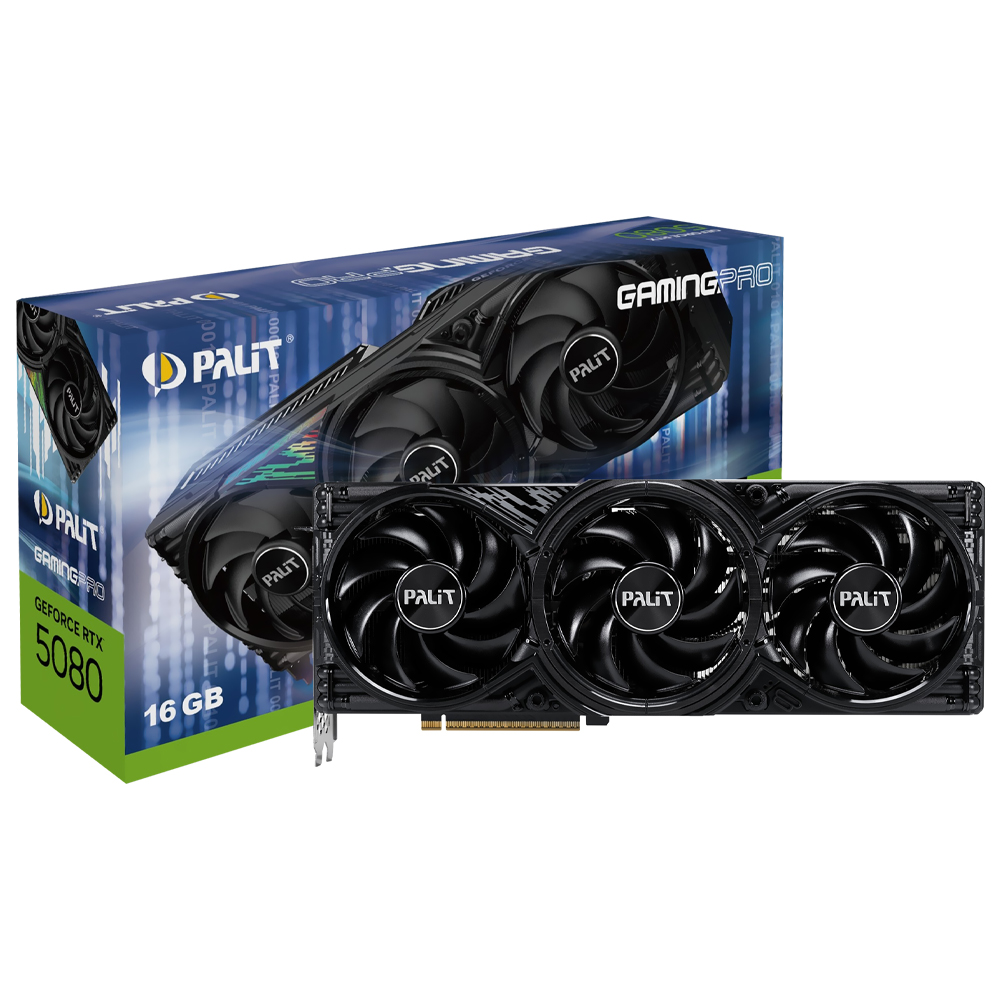 Placa de Vídeo Palit Gaming Pro 16GB GeForce RTX5080 GDDR7 - NE75080019T2-GB2031A