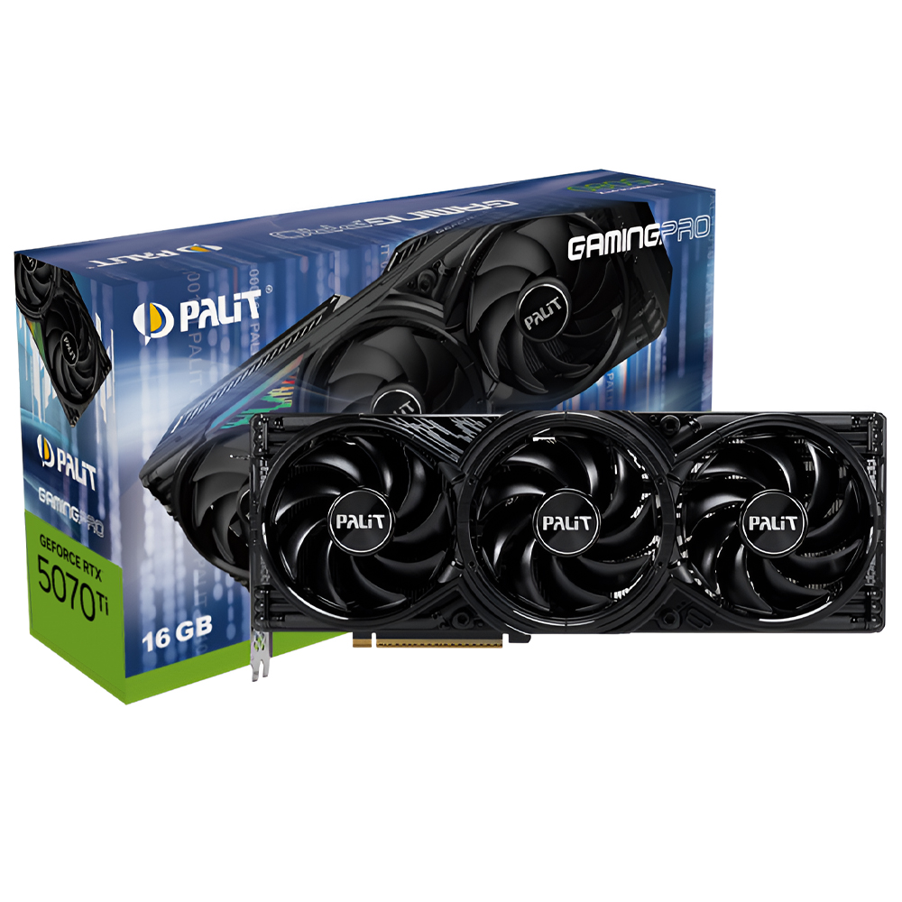 Placa de Vídeo Palit Gaming Pro OC V1 16GB GeForce RTX5070TI GDDR7 - NE7507TS19T2-GB2031Y