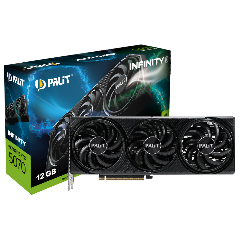 Placa de Vídeo Palit Infinity 3 12GB GeForce RTX5070 GDDR7 - NE75070019K9-GB2050S