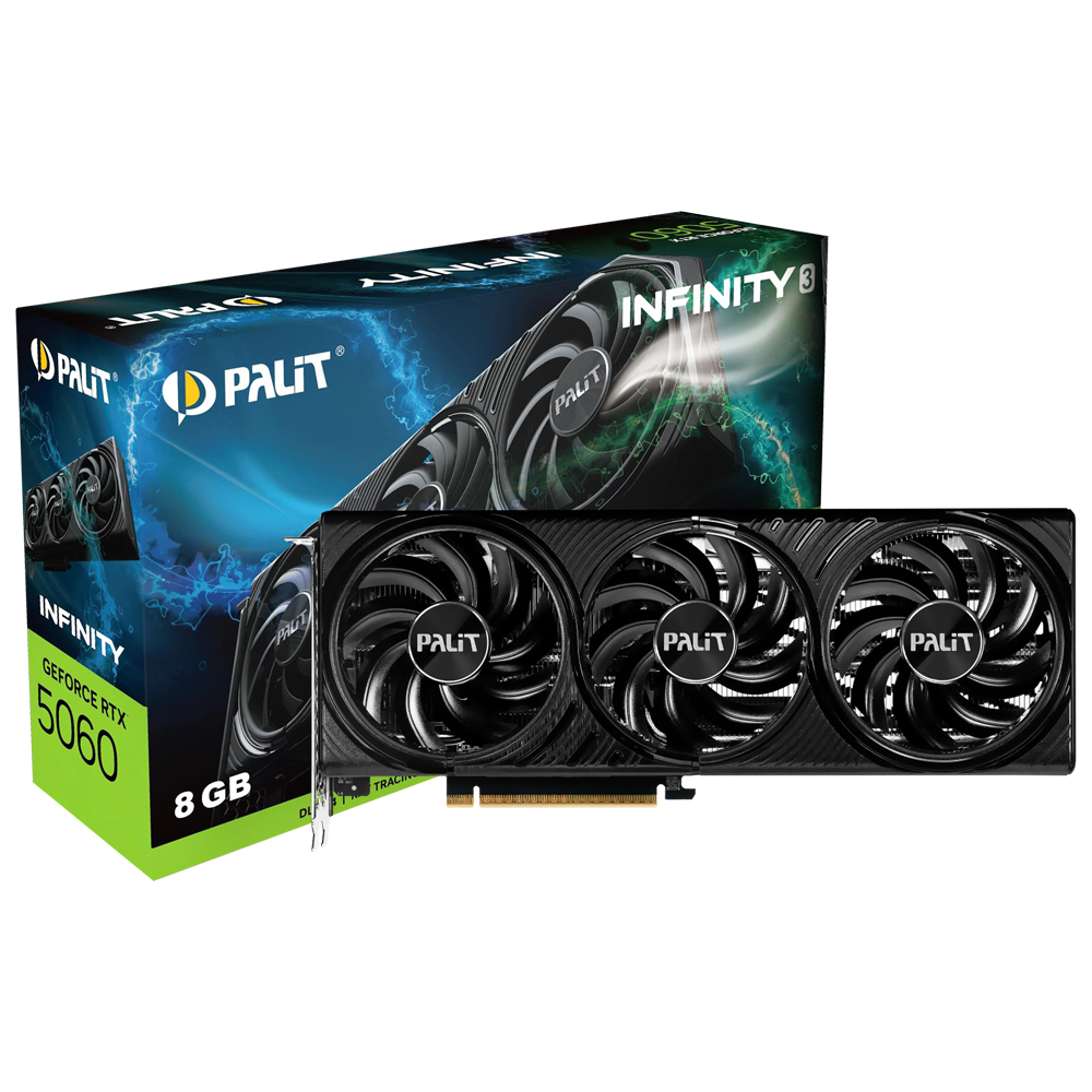 Placa de Vídeo Palit Infinity 3 8GB GeForce RTX5060 GDDR7 - NE75060019P1-GB2063S