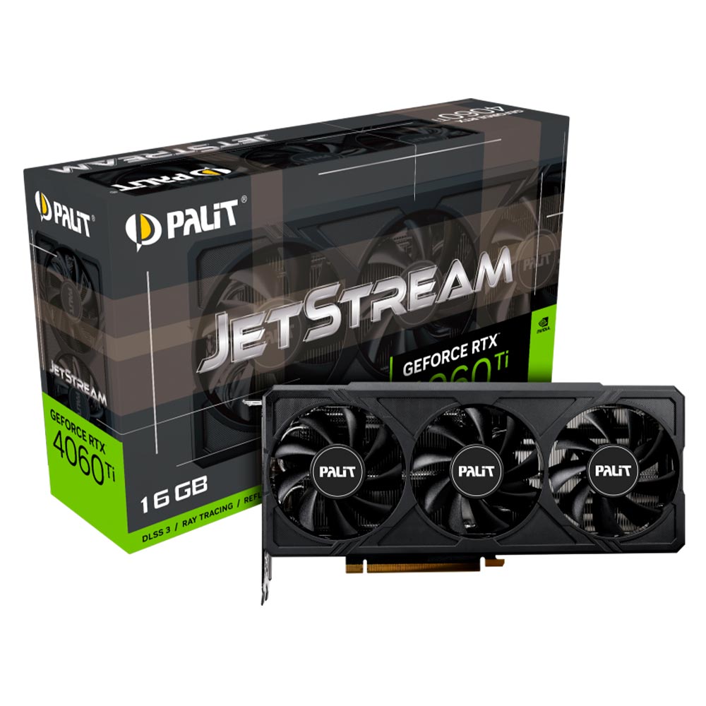 Placa de Vídeo Palit JetStream 16GB GeForce RTX4060TI GDDR6 - NE6406T019T1-1061J