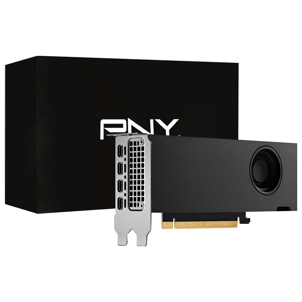 Placa de Vídeo PNY Quadro 6GB NVIDIA RTX A2000 GDDR6 - VCNRTXA2000