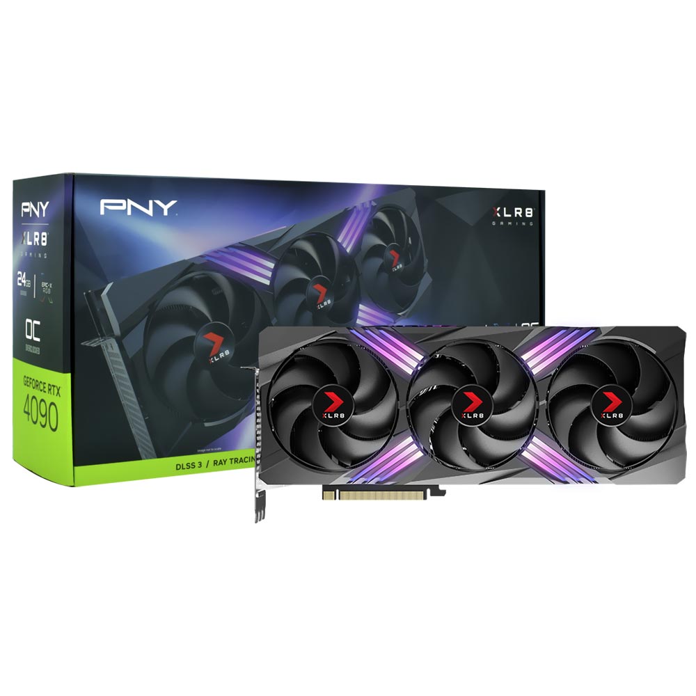 Placa de Vídeo PNY XLR8 Gaming Verto OC 24GB GeForce RTX4090 GDDR6X - VCG409024TFXXPB1