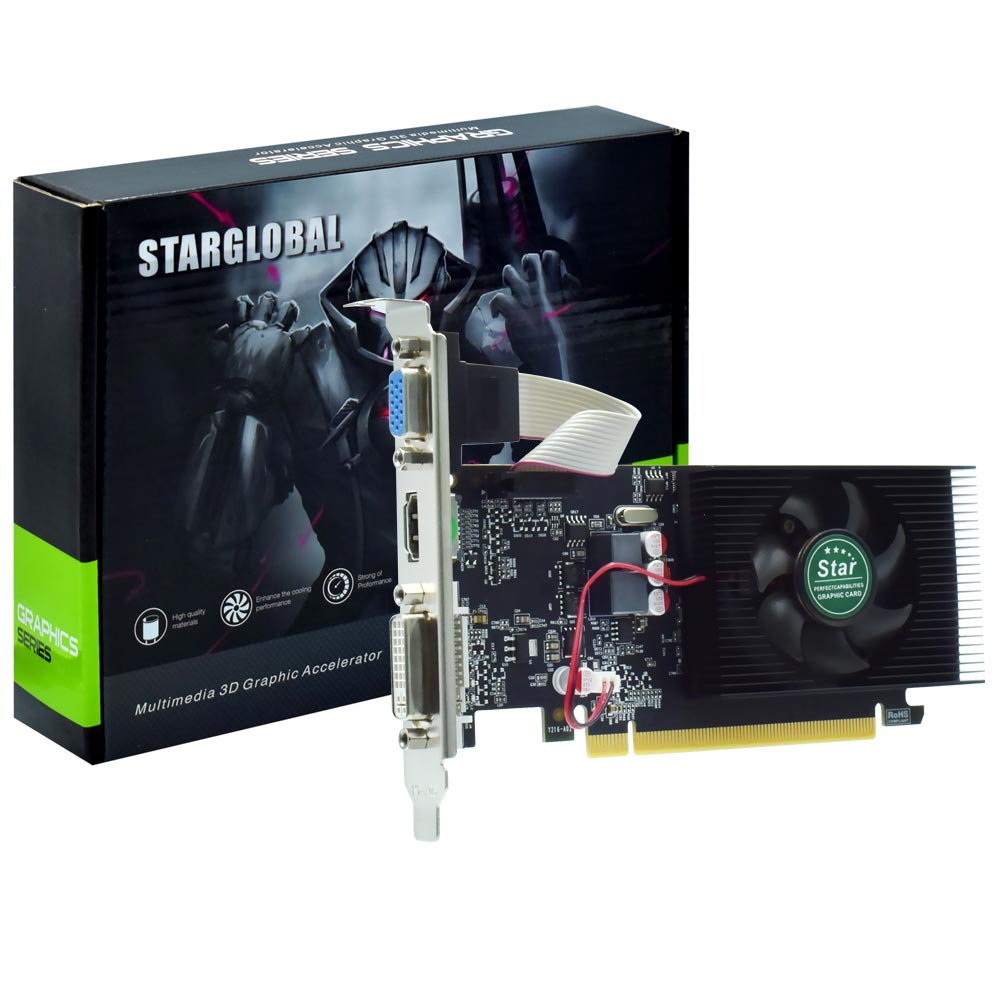 Placa de Vídeo Star Nvidia 1GB GeForce GT220 DDR3 - LOW PROFILE GT220-GRAPHIC