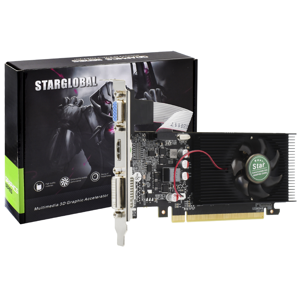 Placa de Vídeo Star Nvidia 2GB GeForce GT610 DDR3 - LOW PROFILE GT610-GRAPHIC