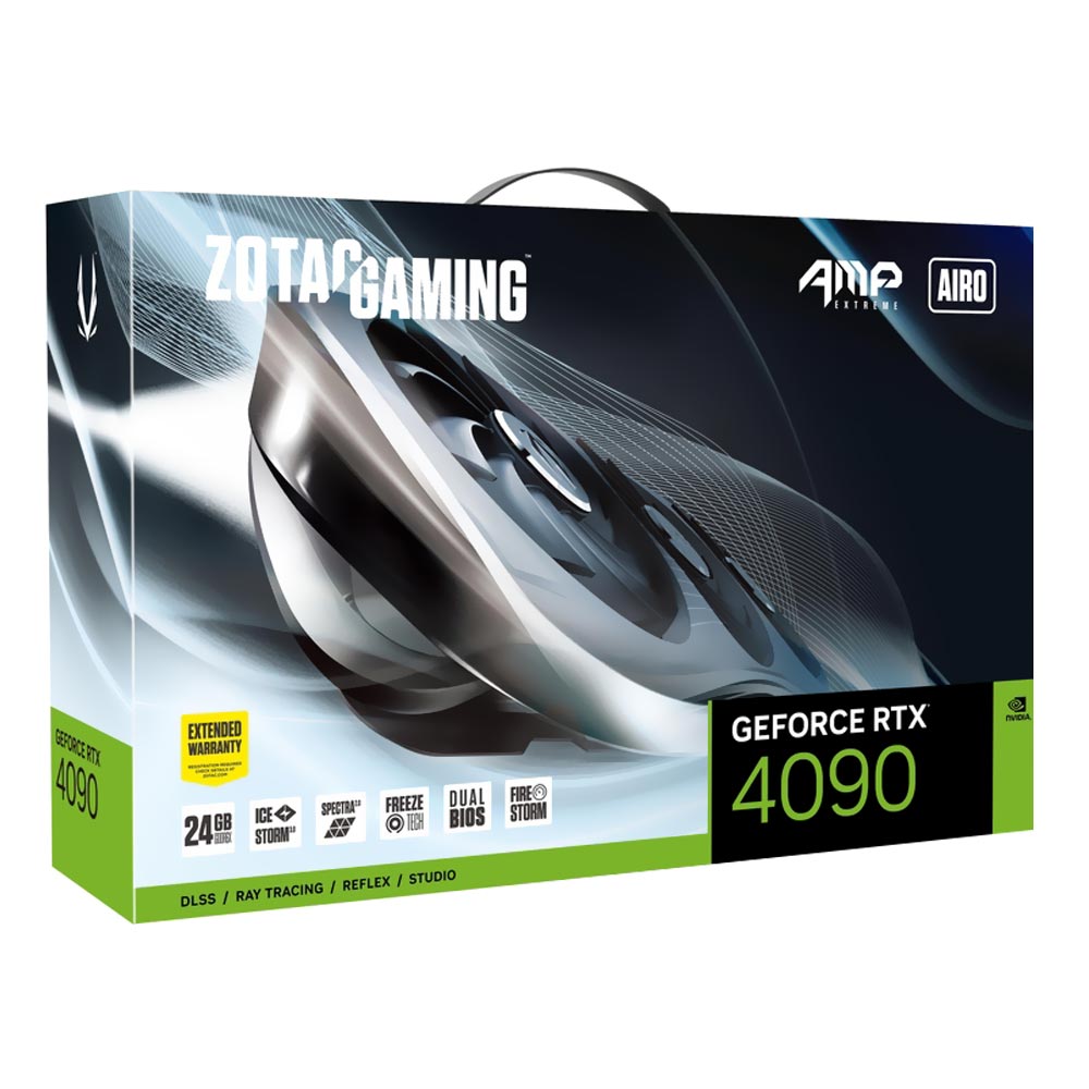 Placa de Vídeo Zotac Extreme Airo Gaming 24GB GeForce RTX4090 AMP GDDR6X - ZT-D40900B-10P