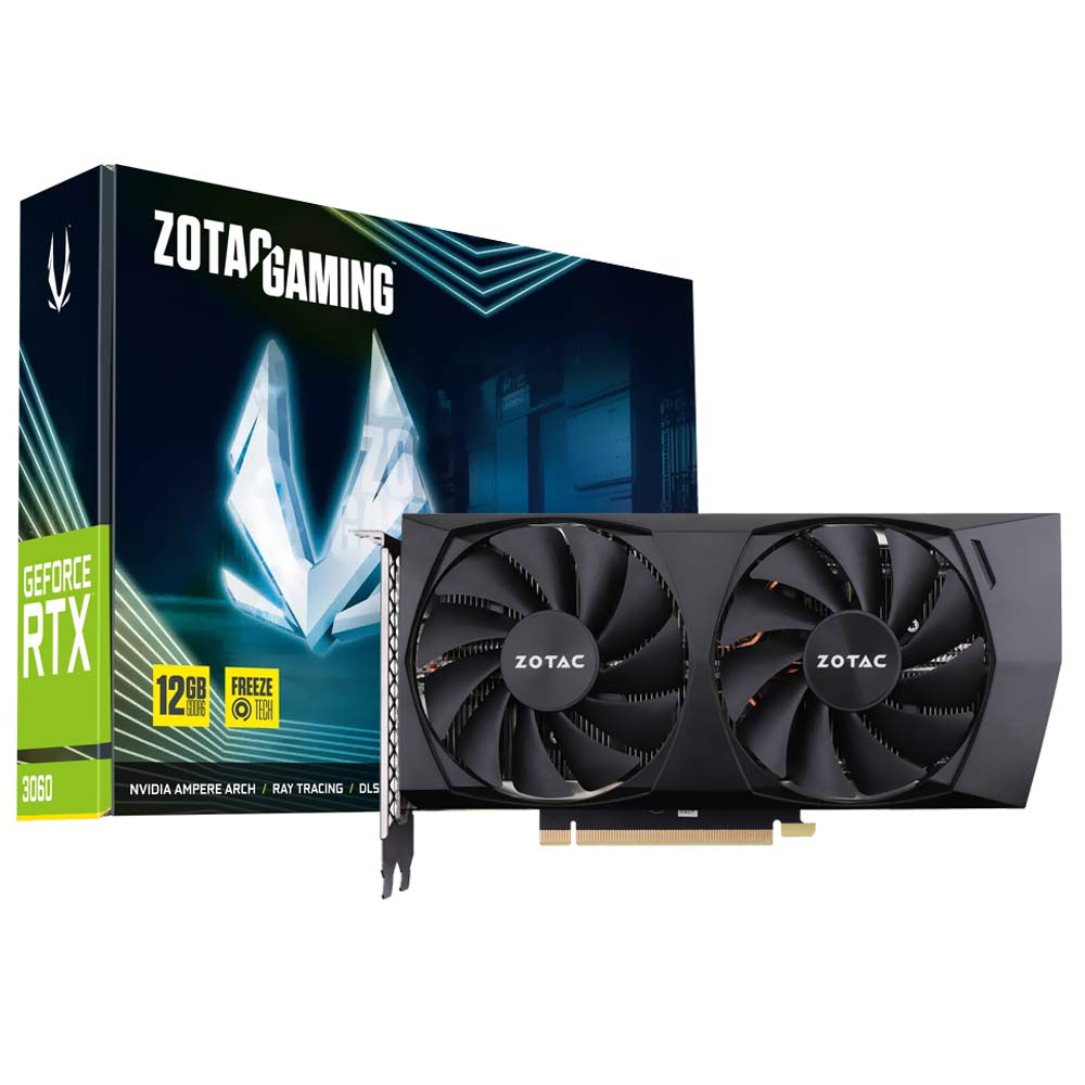 Placa de Vídeo Zotac Gaming 12GB GeForce RTX3060 GDDR6 - ZT-A30600P-10M