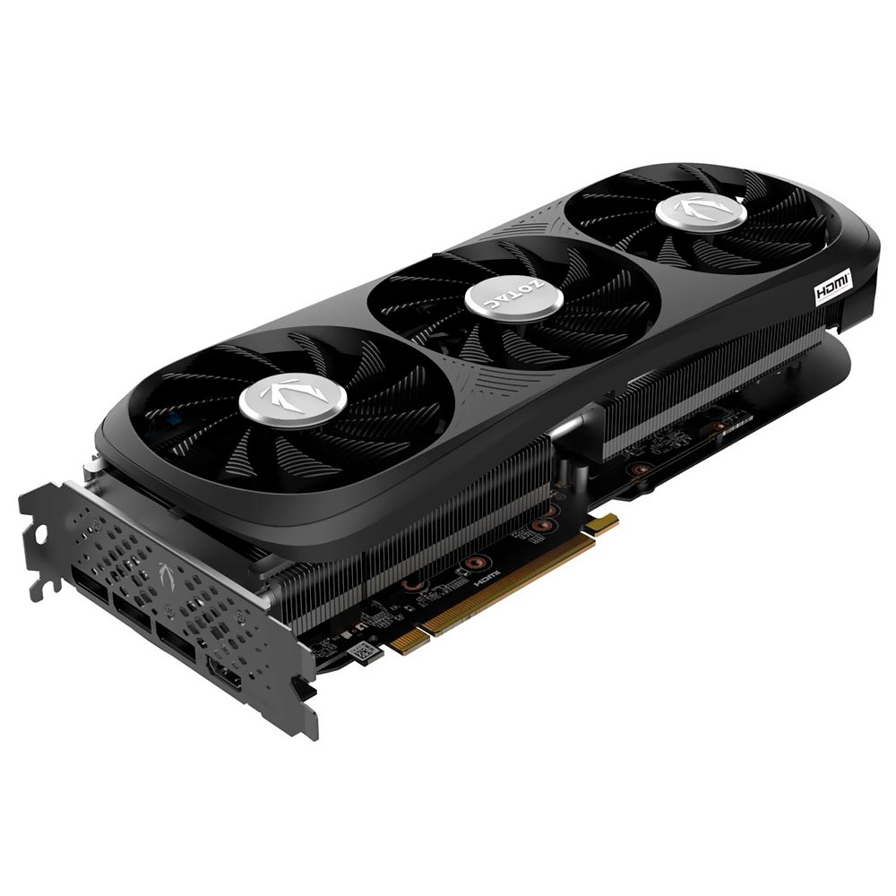 Placa de Vídeo Zotac Gaming Trinity OC Black Edition 12GB GeForce RTX4070 SUPER GDDR6X - ZT-D40720J-10P