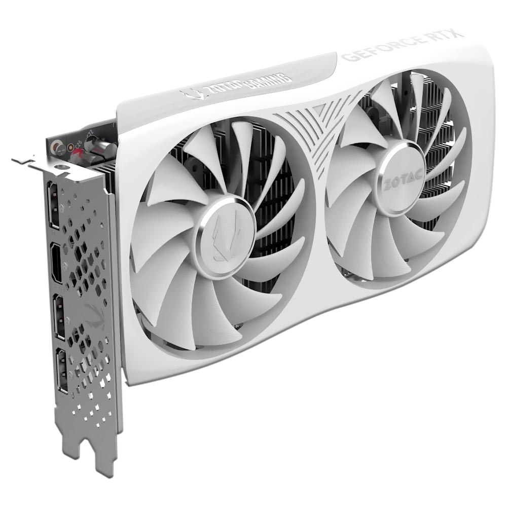 Placa de Vídeo Zotac Gaming Twin Edge OC White 8GB GeForce RTX4060 GDDR6 - ZT-D40600Q-10M