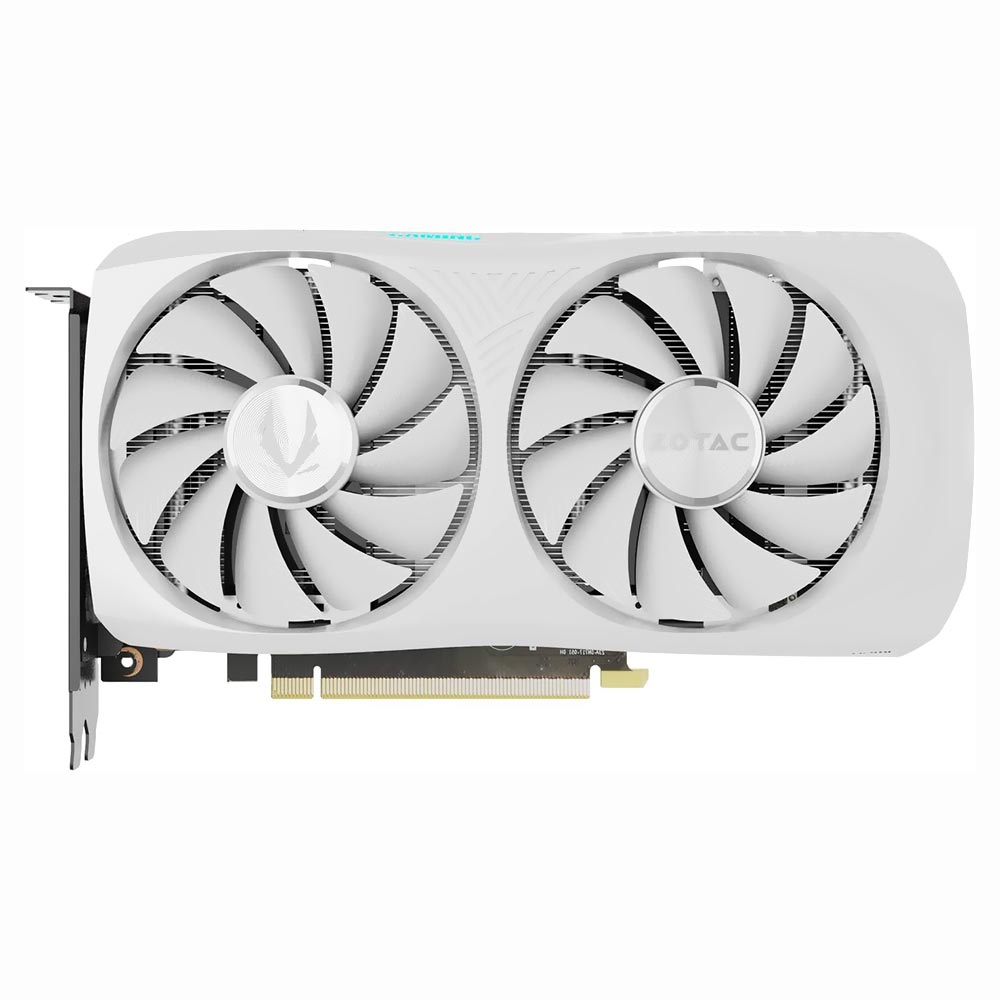 Placa de Vídeo Zotac Gaming Twin Edge OC White 8GB GeForce RTX4060TI GDDR6 - ZT-D40610Q-10M