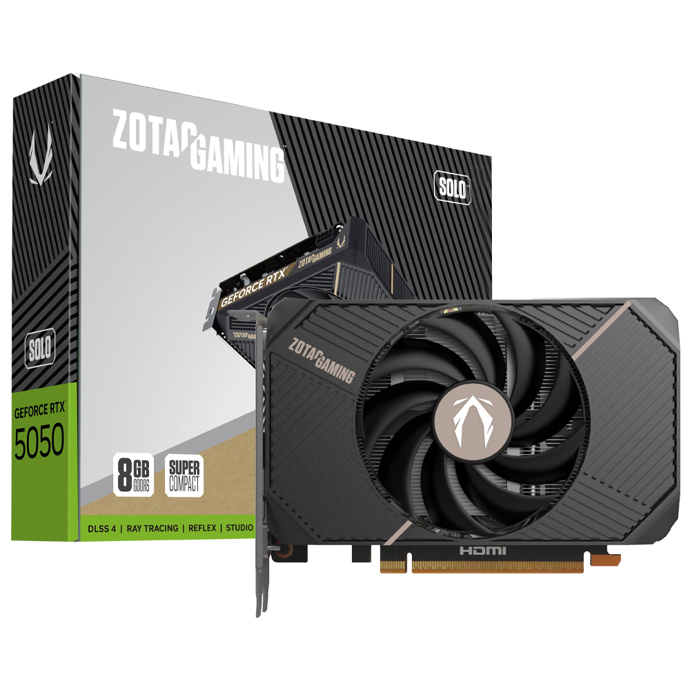 Placa de Vídeo Zotac Solo Gaming 8GB GeForce RTX5050 GDDR6 - ZT-B50500G-10L