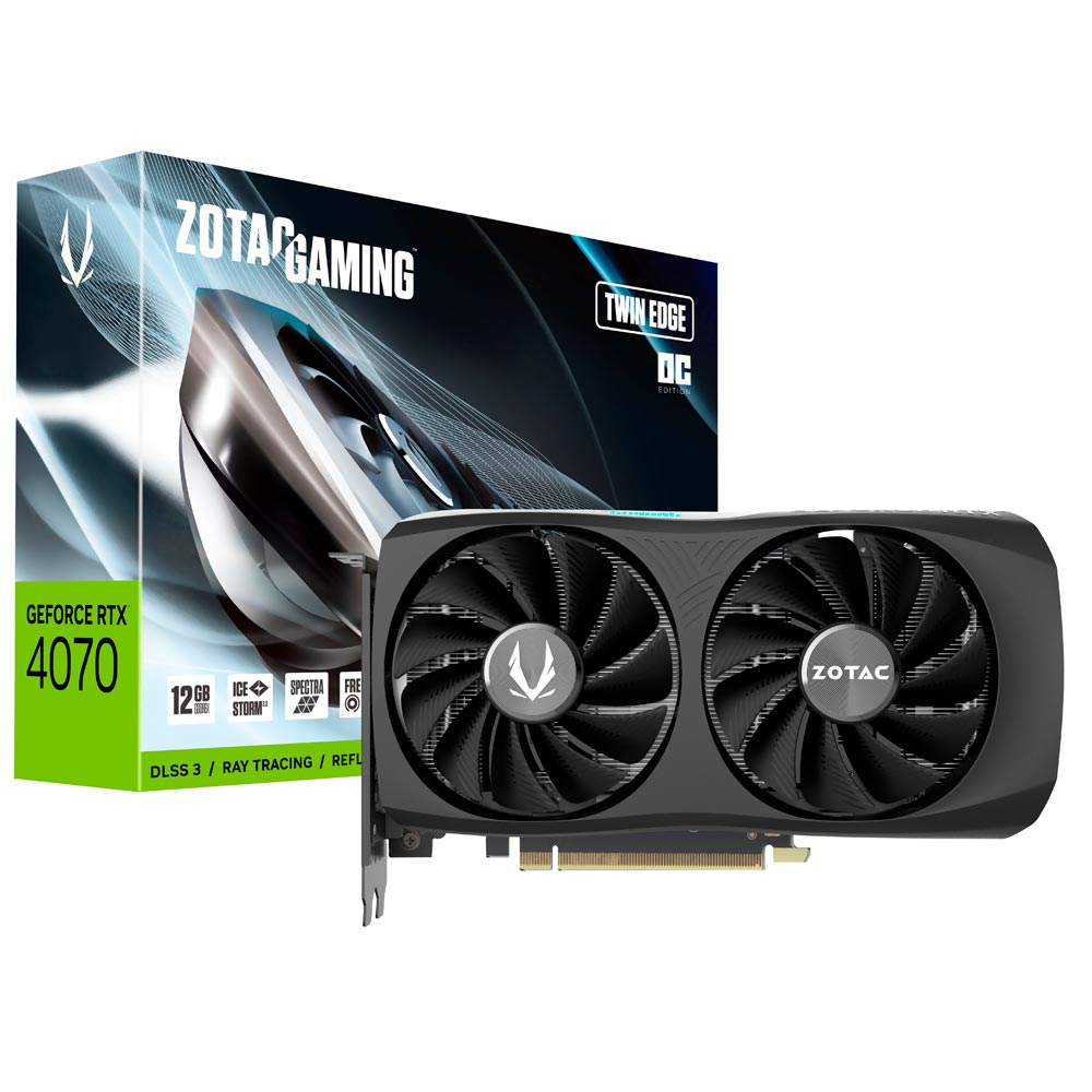 Placa de Vídeo Zotac Twin Edge Gaming OC 12gb GeForce RTX4070 GDDR6X - ZT-D40700H-10M no ...