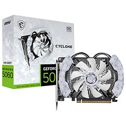VGA  8GB MSI RTX5060 CYCLONE OC 2527MHZ 128BIT GDDR7/DP/HDMI 912-V812-205 BRANCO