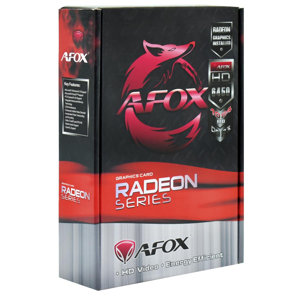 Placa de Vídeo AFOX 1GB Radeon HD6450 DDR3 - AF6450-1024D3L4
