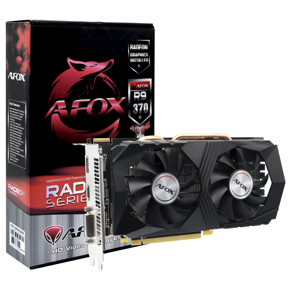 Placa de Vídeo AFOX 4GB Radeon R9 370 GDDR5 - AFR9370-4096D5H4