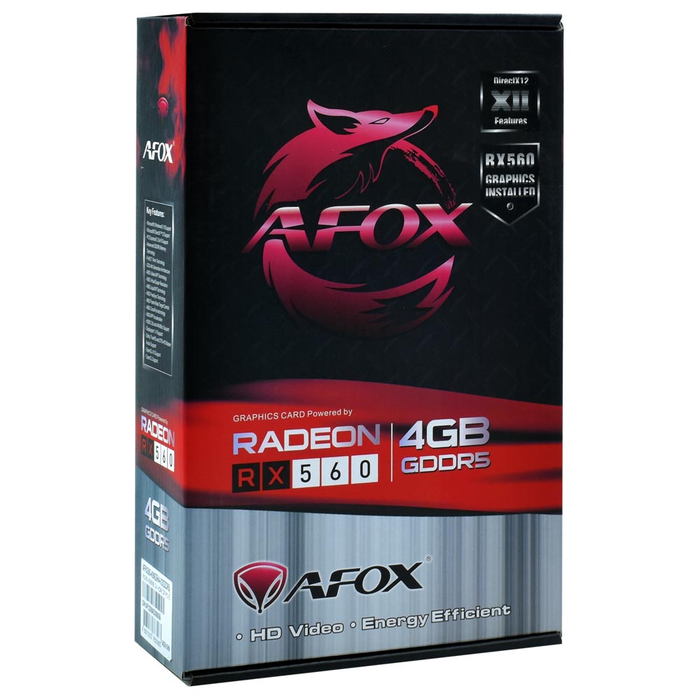 Placa de Vídeo AFOX 4GB Radeon RX-560 GDDR5 - AFRX560-4096D5H4-V2