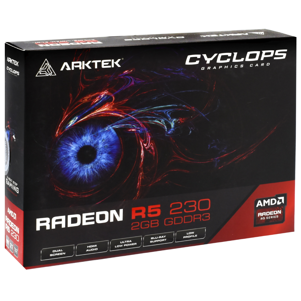 Placa de Vídeo Arktek Cyclops 2GB Radeon R5-230 GDDR3 -  AKR230D3S2GL1