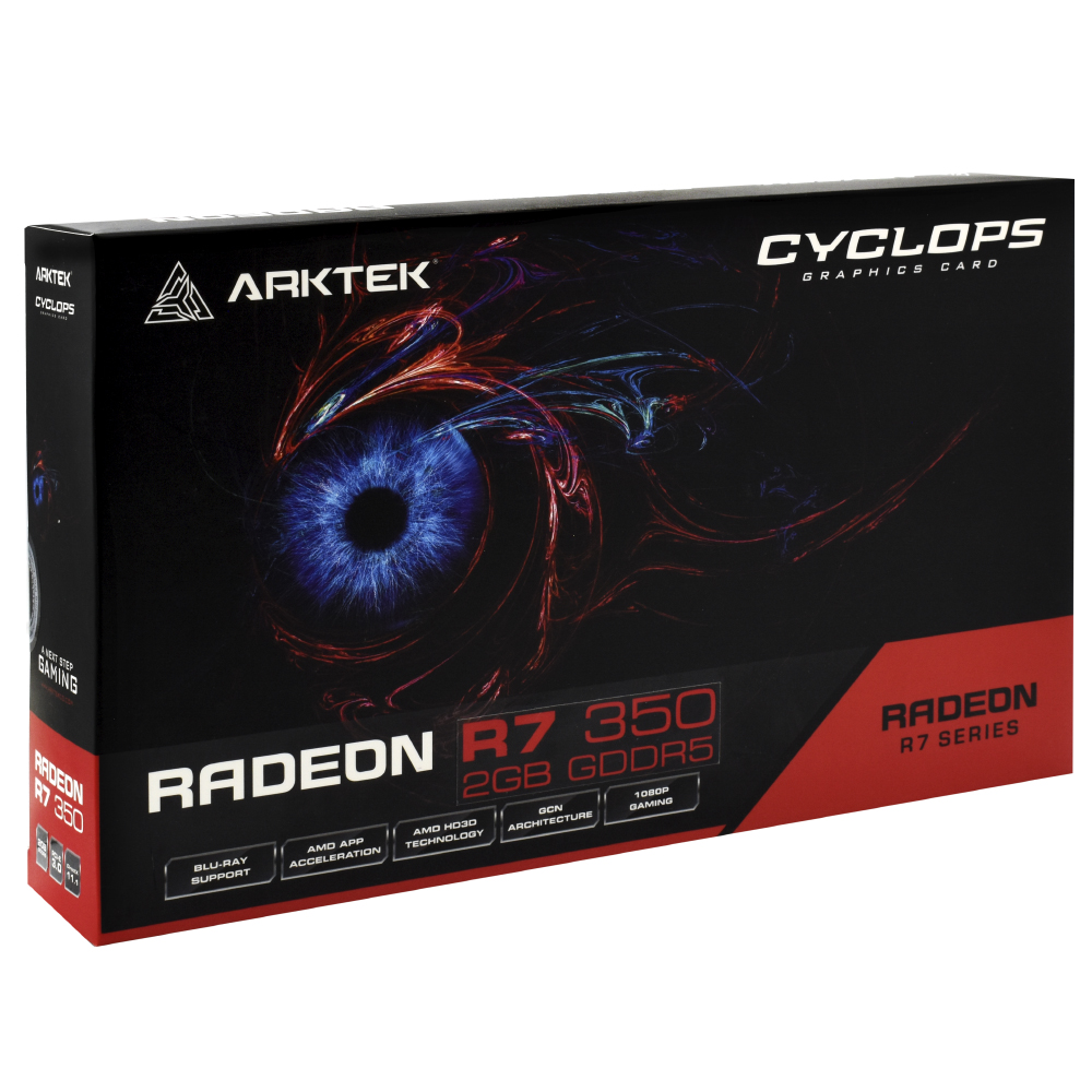 Placa de Vídeo Arktek Cyclops 2GB Radeon R7 350 GDDR5 - AKR350D5S2GH1