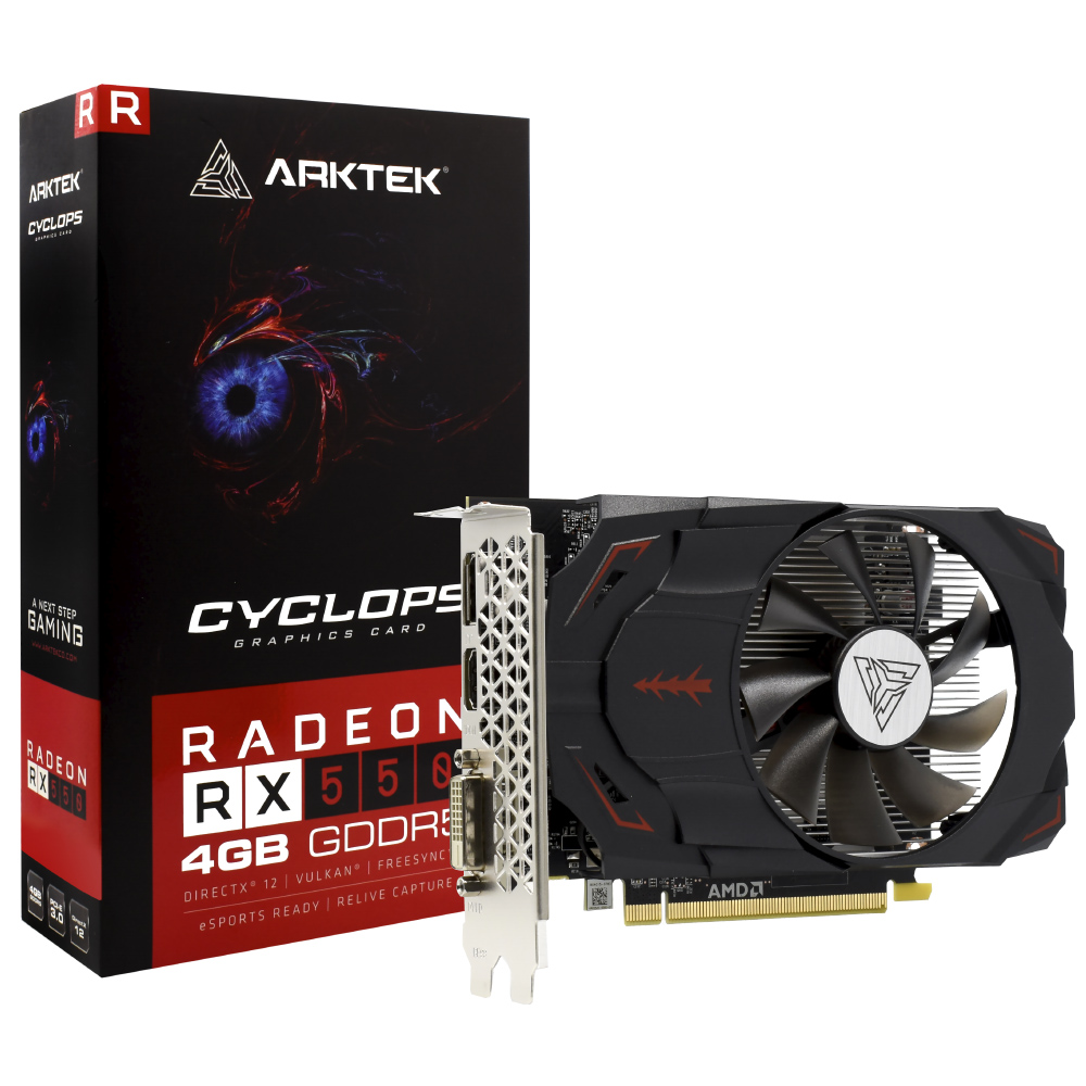 Placa de Vídeo Arktek Cyclops 4GB Radeon RX-550 GDDR5 - AKR550D5S4GH1