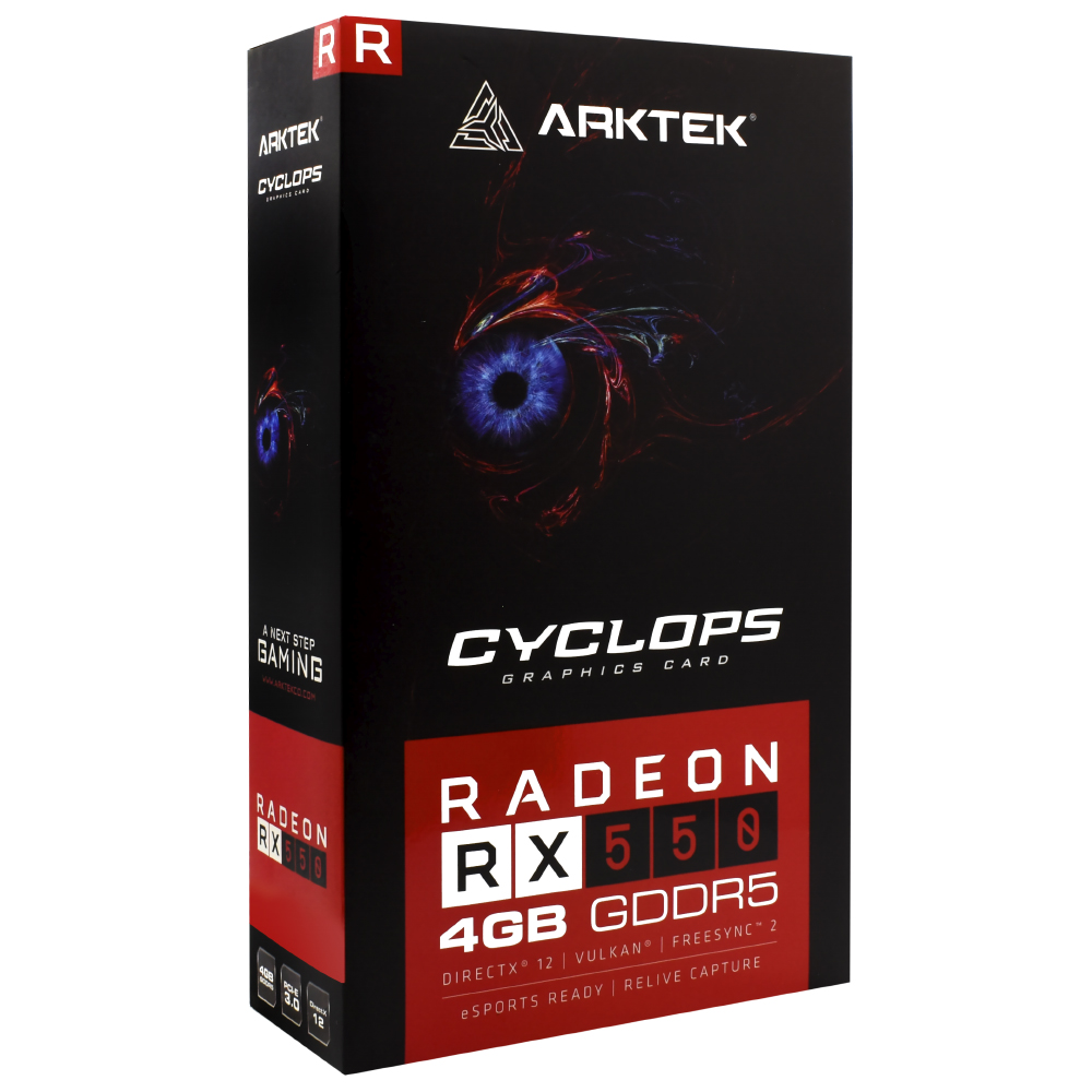 Placa de Vídeo Arktek Cyclops 4GB Radeon RX-550 GDDR5 - AKR550D5S4GH1