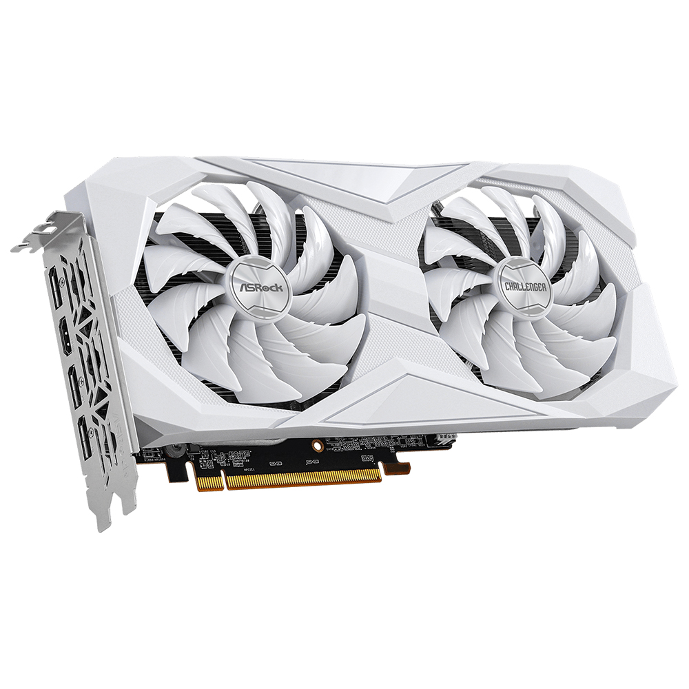 Placa de Video ASRock Challenger White 8GB Radeon RX6600 GDDR6 - 90-GA4UZZ-00UANF