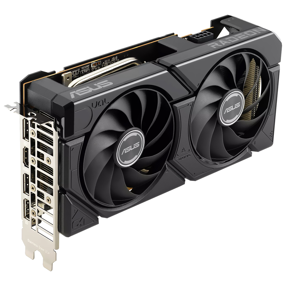 Placa de Video ASUS Dual EVO OC 8GB Radeon RX7600 GDDR6 - DUAL-RX7600-O8G-EVO