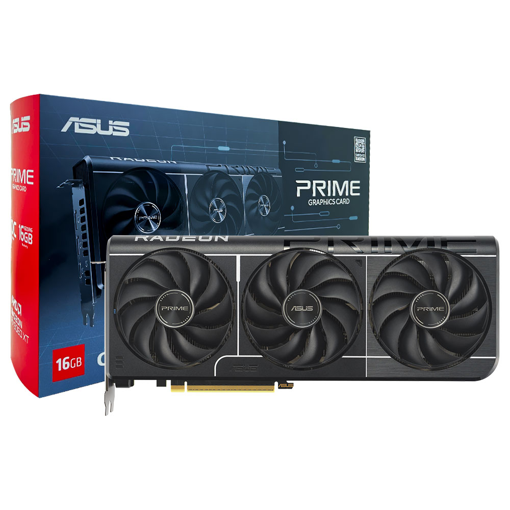 Placa de Vídeo ASUS Prime OC GTIII 16GB Radeon RX9060 XT GDDR6 - PRIME-RX9060XT-O16G