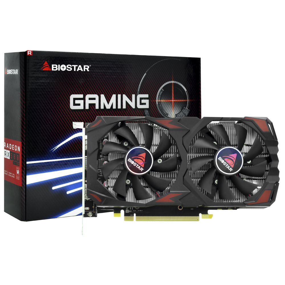 Placa de Vídeo Biostar Gaming 8GB Radeon RX580 GDDR5 - VA5815RQ82-TBARA-BS2