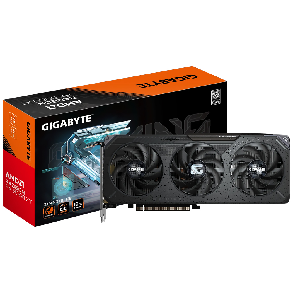 Placa de Vídeo Gigabyte Gaming OC WF 16GB Radeon RX9060 XT GDDR6 - GV-R9060XTGAMING OC-16GD
