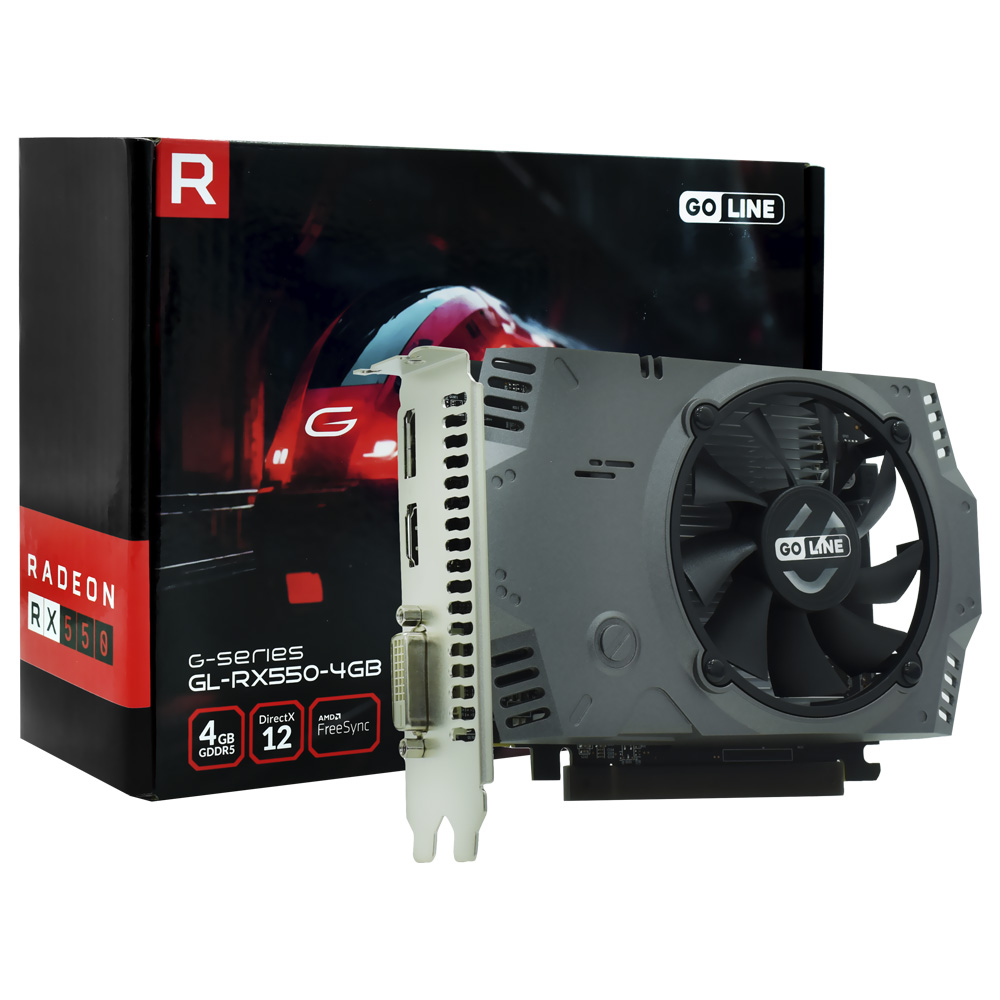 Placa de Vídeo Goline 4GB Radeon RX550 GDDR5 - GL-RX550-4GB