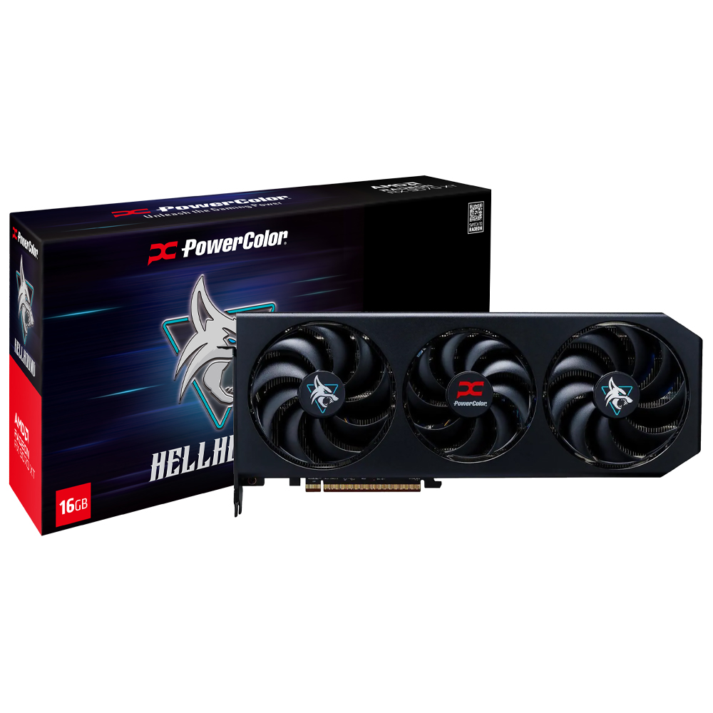 Placa de Vídeo PowerColor Hellbound 16GB Radeon RX9070 XT GDDR6 - RX9070XT 16G-L/OC