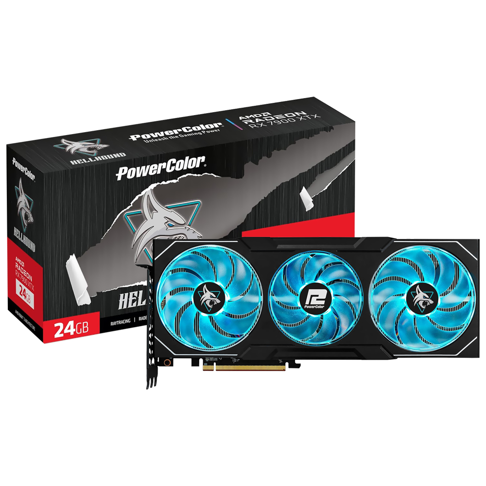 Placa de Vídeo PowerColor Hellbound 24GB Radeon RX7900 XTX GDDR6 - 24G-L/OC