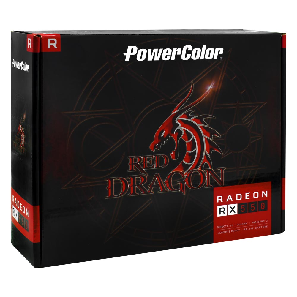 Placa de Vídeo PowerColor Red Dragon 4GB Radeon RX550 GDDR5 - 4GBD5-HLE