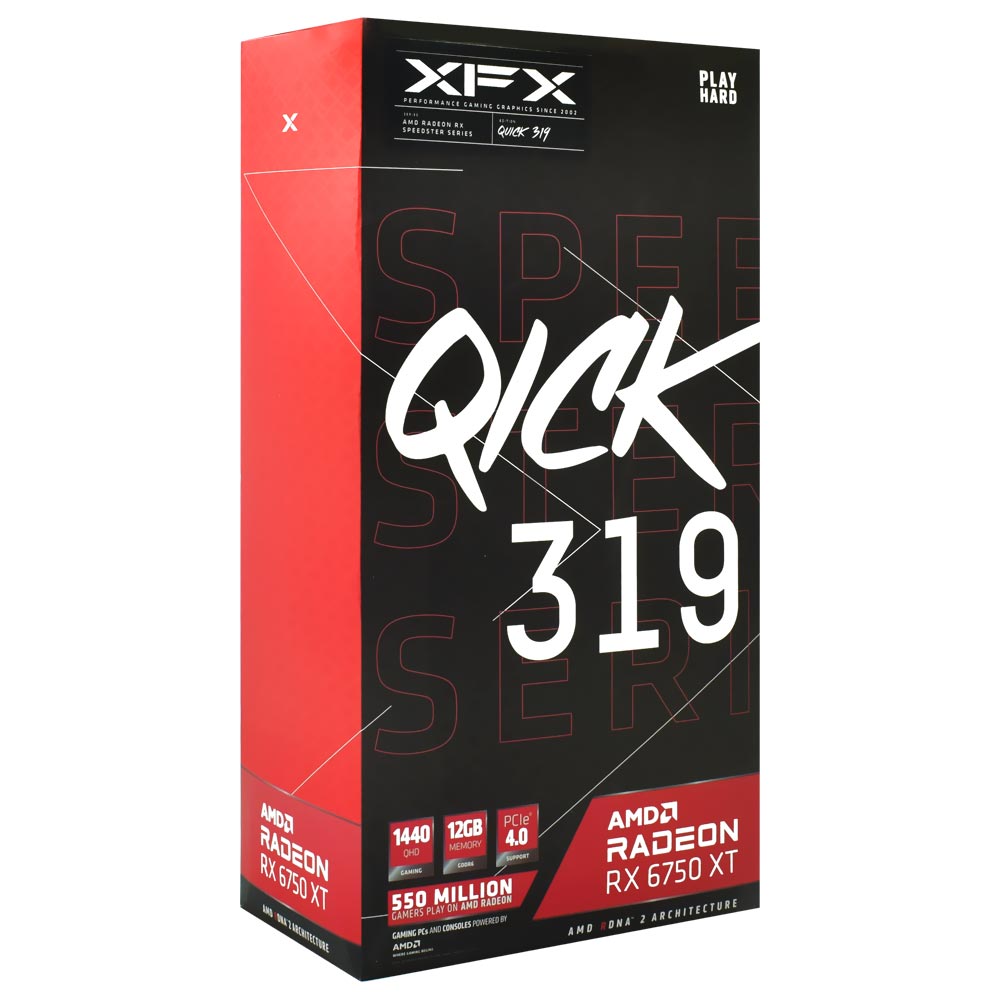 Placa de Vídeo XFX XT Speedster QICK319 12GB Radeon RX6750 XT GDDR6 - RX-675XYJFDP