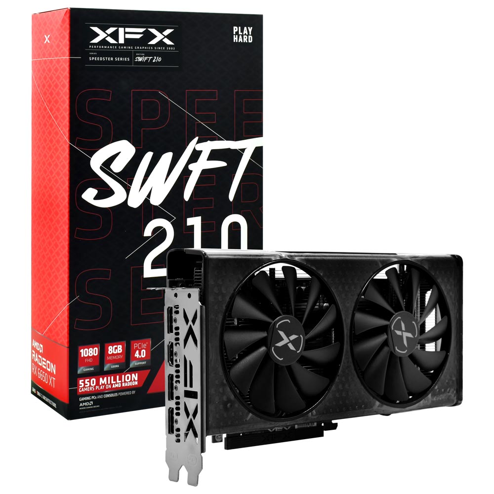 Placa de Vídeo XFX XT Speedster SWFT210 8GB Radeon RX6650 XT GDDR6 - RX-665X8DFDY