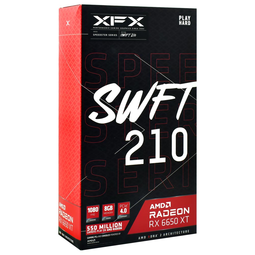 Placa de Vídeo XFX XT Speedster SWFT210 8GB Radeon RX6650 XT GDDR6 - RX-665X8DFDY